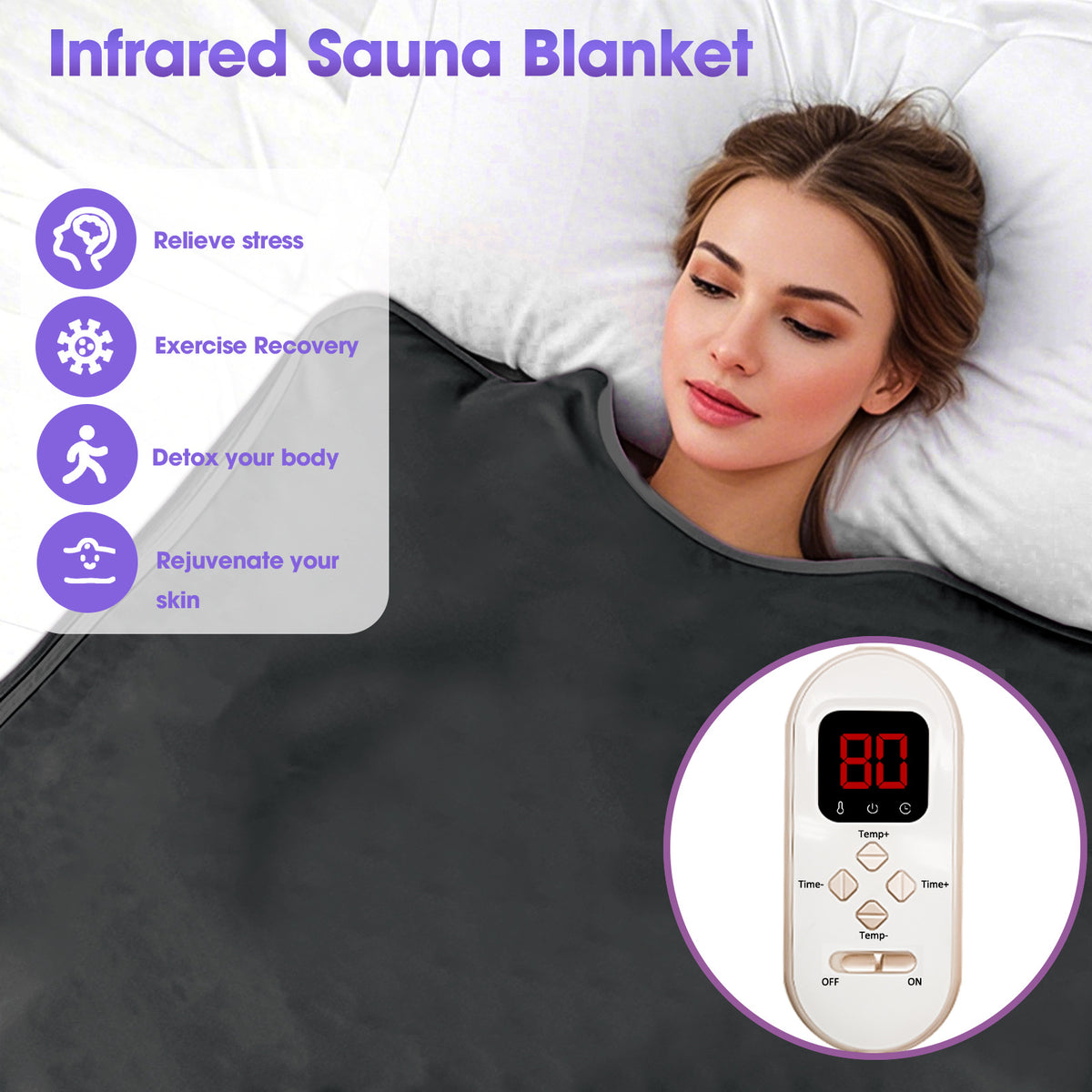 Far Infrared Sauna Blanket — Deep Heat Detox & Muscle Recovery