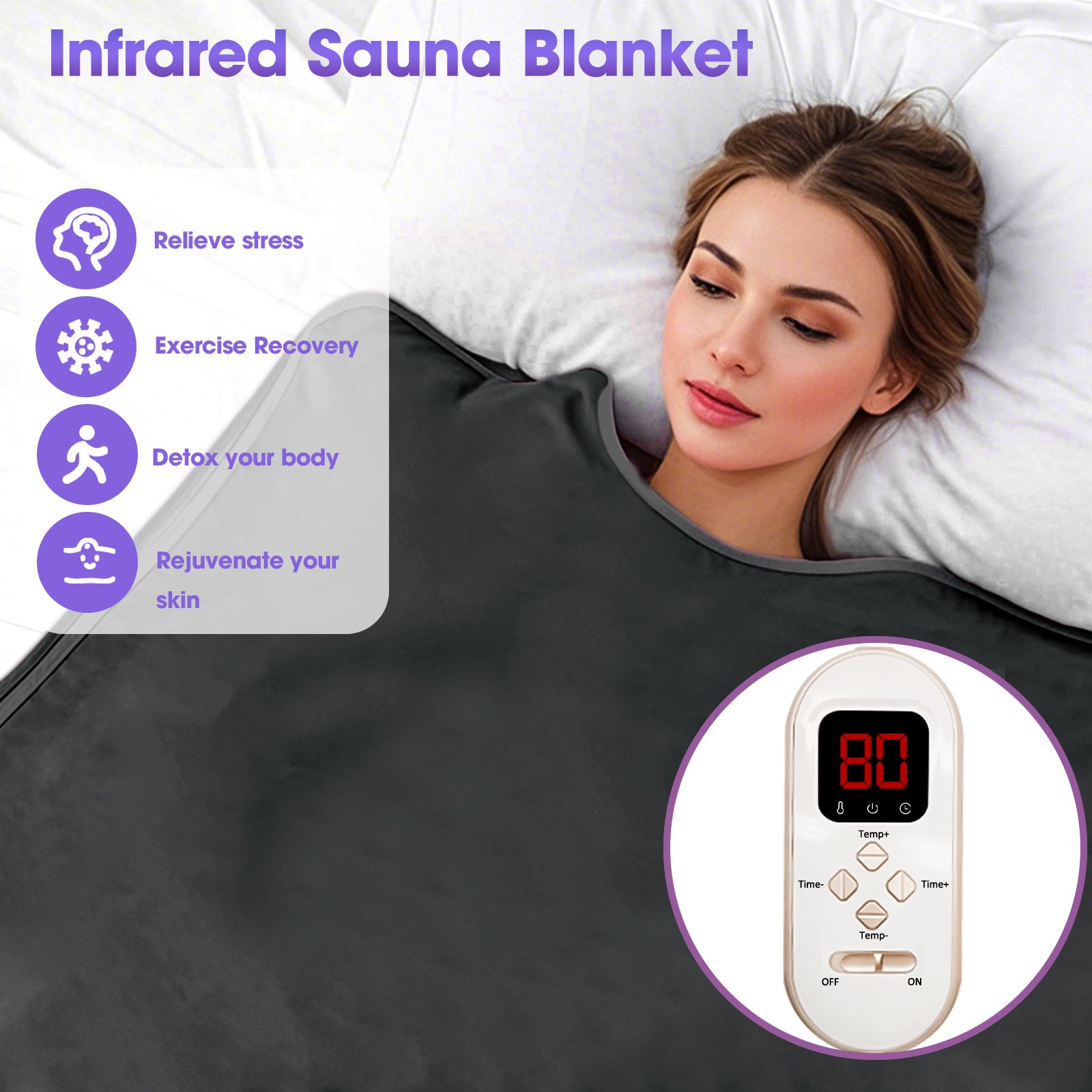 Far Infrared Sauna Blanket — Deep Heat Detox & Muscle Recovery