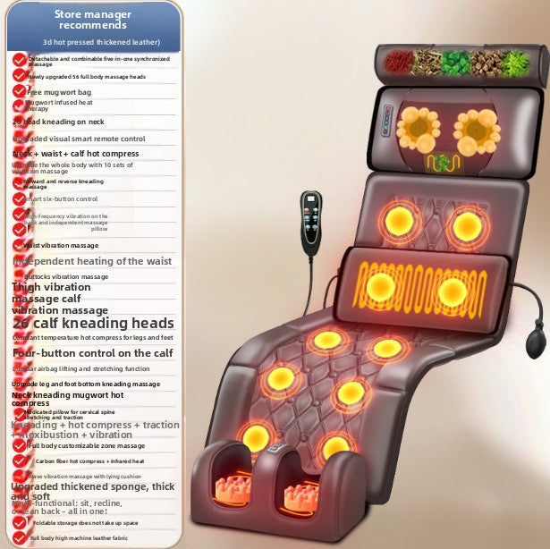 Full Body Shiatsu Recovery Mat — 9 Massage Modes + Heat Therapy
