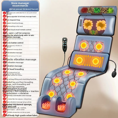 Full Body Shiatsu Recovery Mat — 9 Massage Modes + Heat Therapy